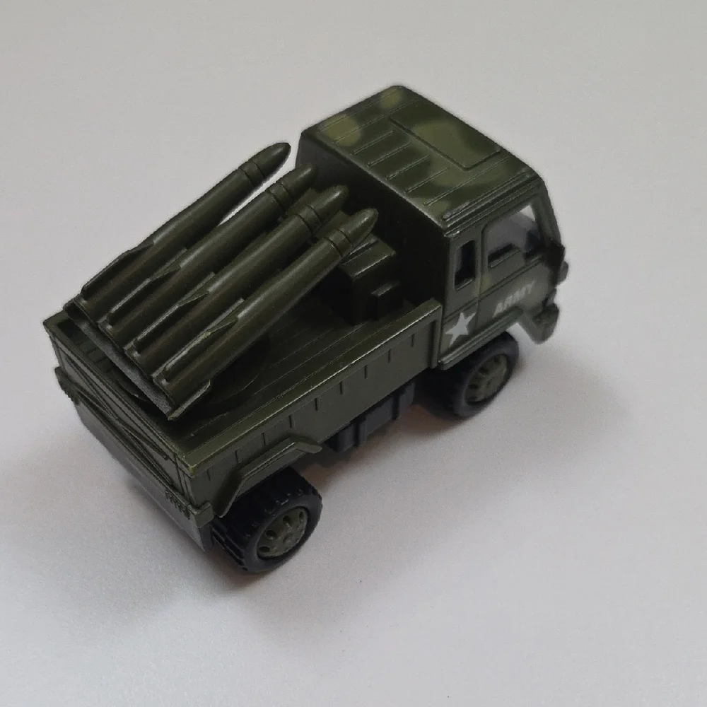 Soma Mighty Wheels die-cast/plastic US Army surface-to-air missile toy truck